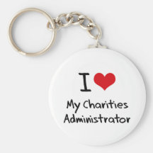 I heart My Charities Administrator Key Chain
