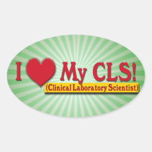 I Heart My CLS  LAB SCIENTIST Oval Sticker