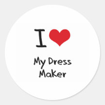 I heart My Dress Maker Sticker