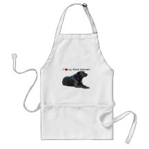 I "heart" my Labrador Retriever" words with photo Aprons