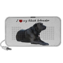 I "heart" my Labrador Retriever" words with photo Laptop Speakers