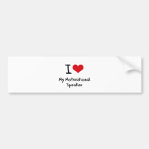I heart My Motivational Speaker Bumper Sticker
