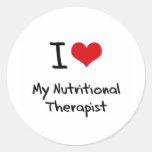 I heart My Nutritional Therapist Stickers