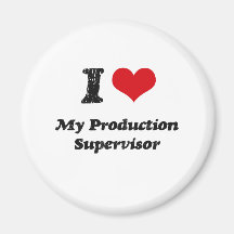 I heart My Production Supervisor Fridge Magnets