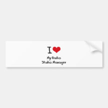 I heart My Radio Studio Manager Bumper Sticker