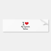 I heart My Speech Writer Bumper Stickers