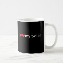 I Heart My Twins Mugs