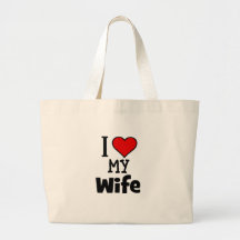 I Heart My Wife Canvas Bag