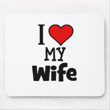 I Heart My Wife Mousepad
