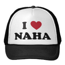 I Heart Naha Japan Mesh Hats