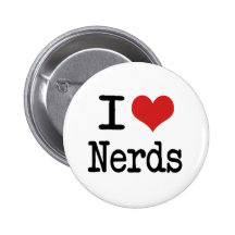 I heart Nerds Pinback Buttons