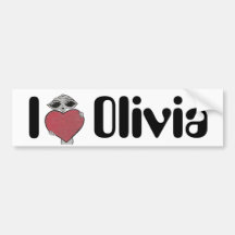 I Heart Olivia Alien Bumper Stickers