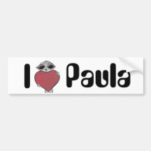 I Heart Paula Alien Bumper Stickers