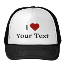 I Heart (personalise) hat