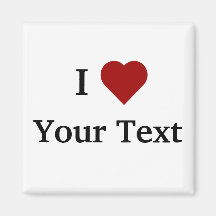 I Heart (personalise) magnet