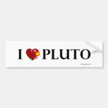 I heart Pluto Bumper Sticker