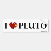 I (heart) Pluto Bumper Stickers