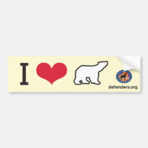 I Heart Polar Bears Bumper Stickers