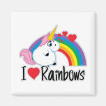 I Heart Rainbows Fridge Magnet
