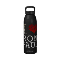 I heart Ron Paul Liberty Bottle Reusable Water Bottles