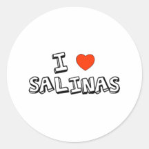 I Heart Salinas Round Sticker
