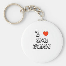 I Heart San Diego Key Chain