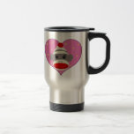 I Heart Sock Monkey Travel Mug