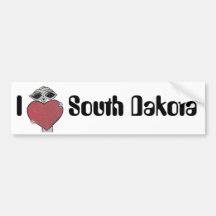 I Heart South Dakota Bumper Stickers