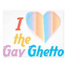 I heart the Gay Ghetto Personalised Invites