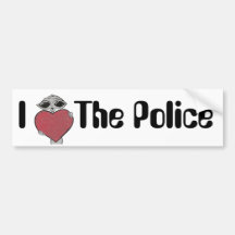 I Heart The Police Alien Bumper Stickers