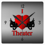 I Heart Theatre Wall Clock