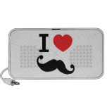 I heart twirly moustache iPhone speakers