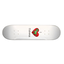 I heart unicorns in green and rainbow custom skate board