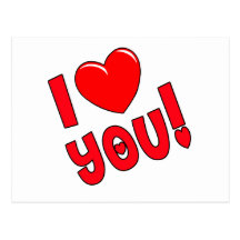 I Heart You Valentine Gifts Postcard
