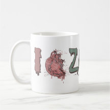 I Heart Zombies by Mudge Studios Mug