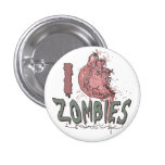 I Heart Zombies by Mudge Studios Pins