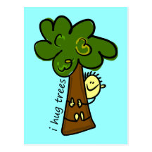 I Hug Trees Postcard