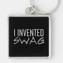 I Invented Swag Grey Keychain