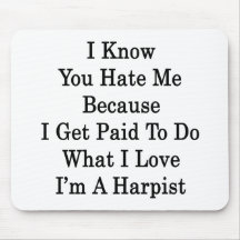I Know You Hate Me Because I Get Paid To Do What I Mousepad