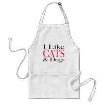 I Like CATS and Dogs Apron