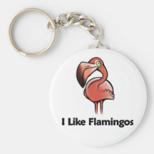 I Like Flamingos Key Chains