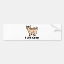 I Like Goats Bumper Sticker