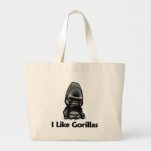 I Like Gorillas Canvas Bags