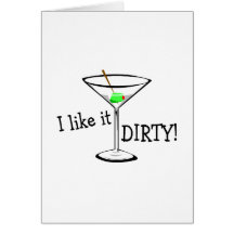I Like It Dirty Martini 3 Cards