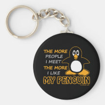I Like My Penguin Key Chain