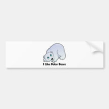 I Like Polar Bears Bumper Sticker