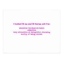 I looked it up and it turns out I'm adorable Post Card