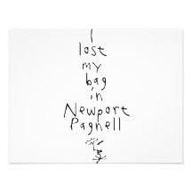 I lost my bag... personalized invitations