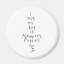 I lost my bag... refrigerator magnet