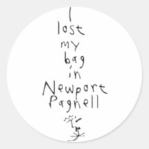 I lost my bag... round stickers